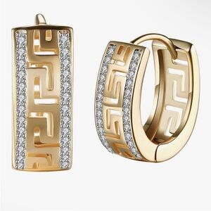Gold and Silver Geometric Hoop Earrings